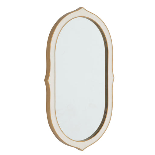 Allie Mirror Gilded Gold|White Shagreen