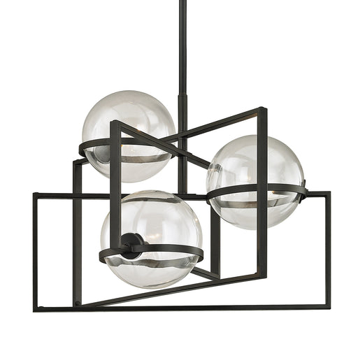 Elliot Three Light Chandelier Texture Black