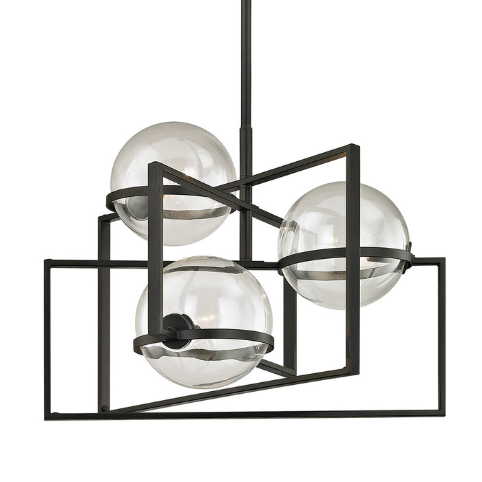 Troy Lighting - F6223-TBK - Three Light Chandelier - Elliot - Texture Black