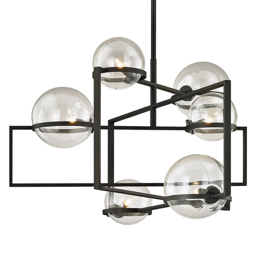 Elliot Six Light Chandelier Textured Black