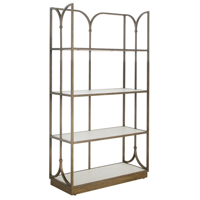 Gabby - SCH-175410 - Bookcase - Belinda - Cerused White|Brushed Brass