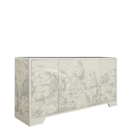 Daliyah Sideboard Custom Printed Fabric|Sesame White