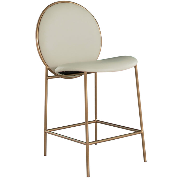 Gabby - SCH-175536 - Counter Stool - Evelyn - Brushed Gold|Cream Leather