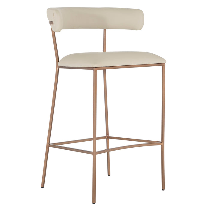 Gabby - SCH-175539 - Bar Stool - Matlock - Brass|White Leather