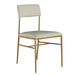 Gabby - SCH-175542 - Side Chair - Taliyah - Brushed Brass|White Leather