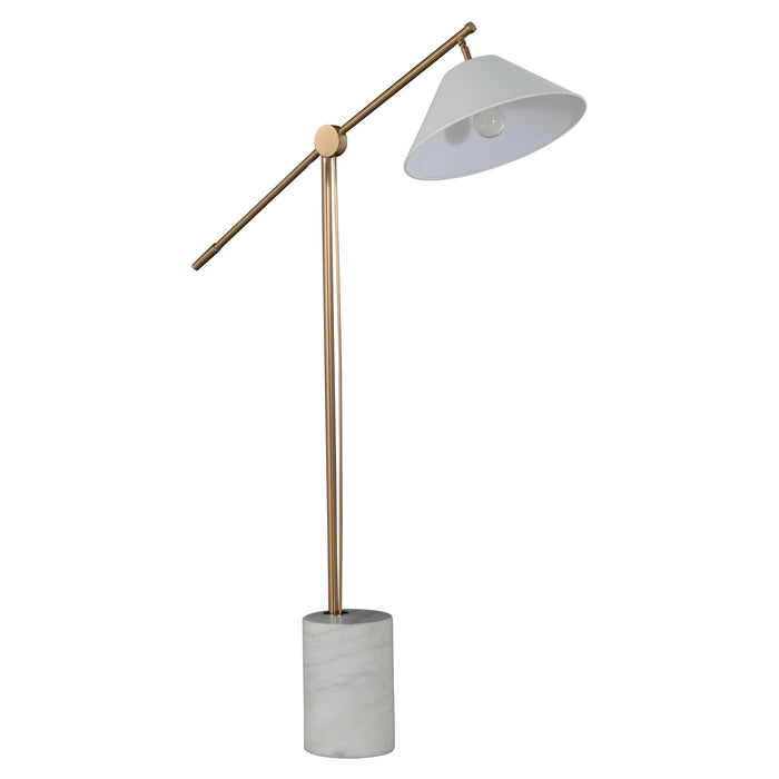 Gabby - SCH-175546 - One Light Floor Lamp - Estelle - Brass|White Linen