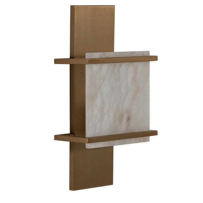 Gabby - SCH-175567 - One Light Wall Sconce - Brooks - Antique Brass|Natural Alabaster