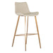 Gabby - SCH-175590 - Bar Stool - Hines - Stainless Gold|White Leather