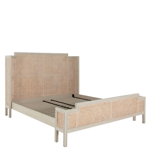 Camille King Bed Cerused White