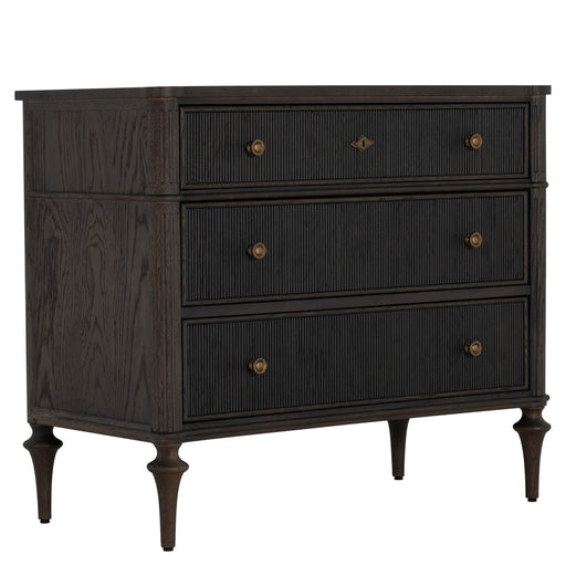 Andrea Chest Dark Stained Oak|Antique Brass|Brown Stained Oak