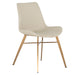 Gabby - SCH-175623 - Dining Chair - Hines - Stainless Gold|White Leather