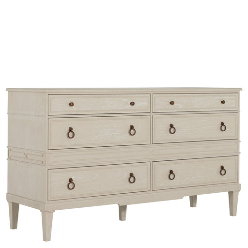 Archie Dresser Cerused White|Antique Bronze