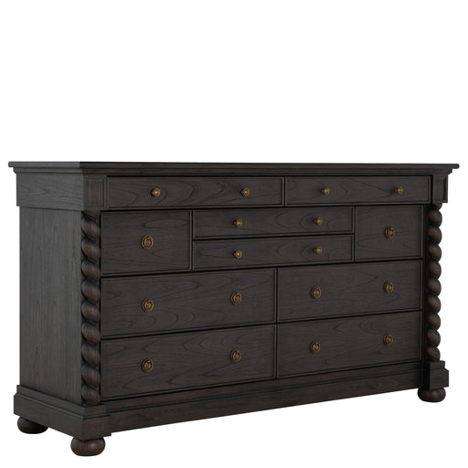 Burkhardt Dresser Cerused White|Dark Antique Bronze