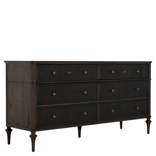 Gabby - SCH-175636 - Dresser - Andrea - Dark Stained Oak|Antique Brass|Stained Oak