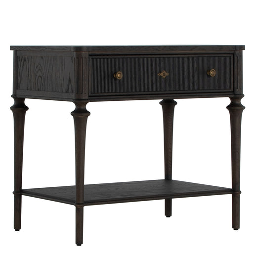 Gabby - SCH-175641 - Nightstand - Andrea - Dark Stained Oak|Antique Brass|Brown Stained Oak