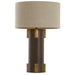 Gabby - SCH-175731 - One Light Table Lamp - Bronx - Brushed Antique Brass|Dark Brown Leather|Beige Linen