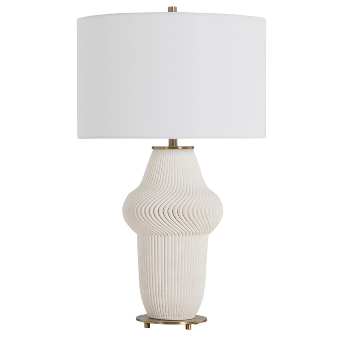 Gabby - SCH-175734 - One Light Table Lamp - Elara - Ivory Ceramic|Feather White Linen