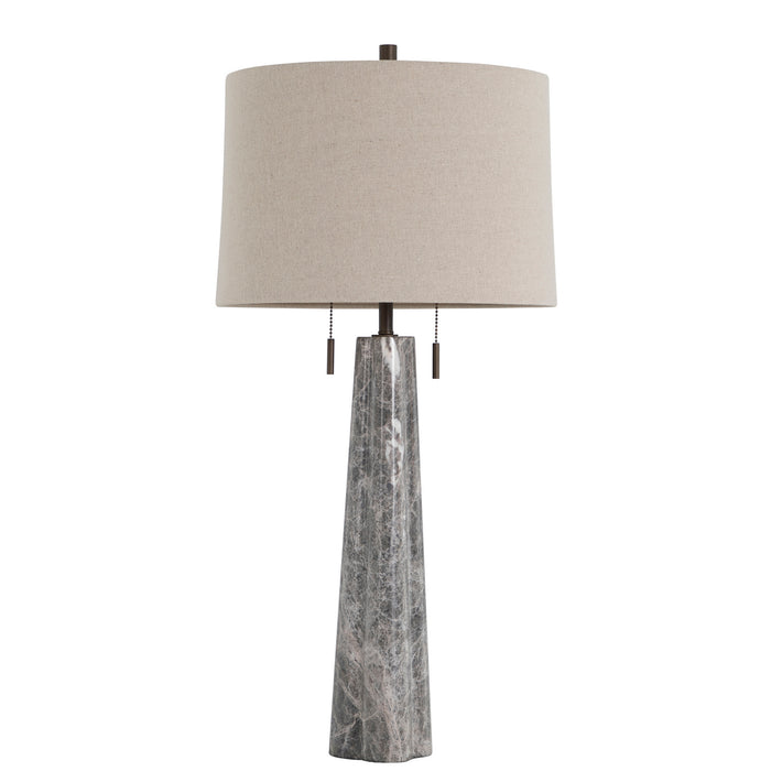 Gabby - SCH-175742 - Two Light Table Lamp - Margaret - Rubbed Bronze|Clear Acrylic|Beige Linen|Gray Marble