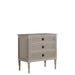 Gabby - SCH-175825 - Nightstand - Caroline - Cerused White|Painted Burlap|Antique Bronze