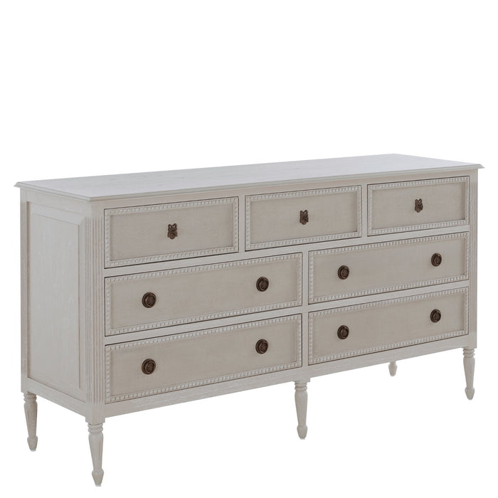 Gabby - SCH-175846 - Dresser - Caroline - Cerused White|Painted Burlap