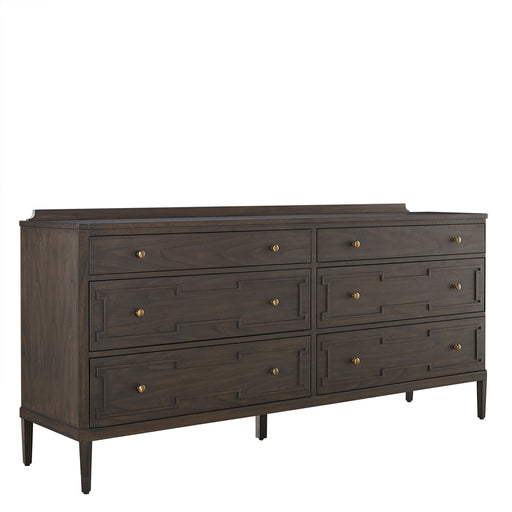 Glenwood Dresser Cerused Brown|Brushed Antique Brass