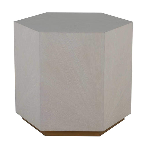 Winslet Side Table Cerused White|Stained Gold