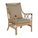 Gabby - SCH-192370 - Lounge Chair - Milano - Natural Rattan|Vienna Custard|Black Leather