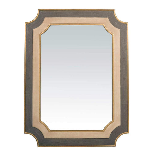 Yardley Mirror Antique Gold|White & Neutral Faux Shagreen