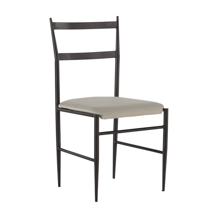 Gabby - SCH-240510 - Dining Chair - Ward - Brushed Black|Soft Linen Fabric