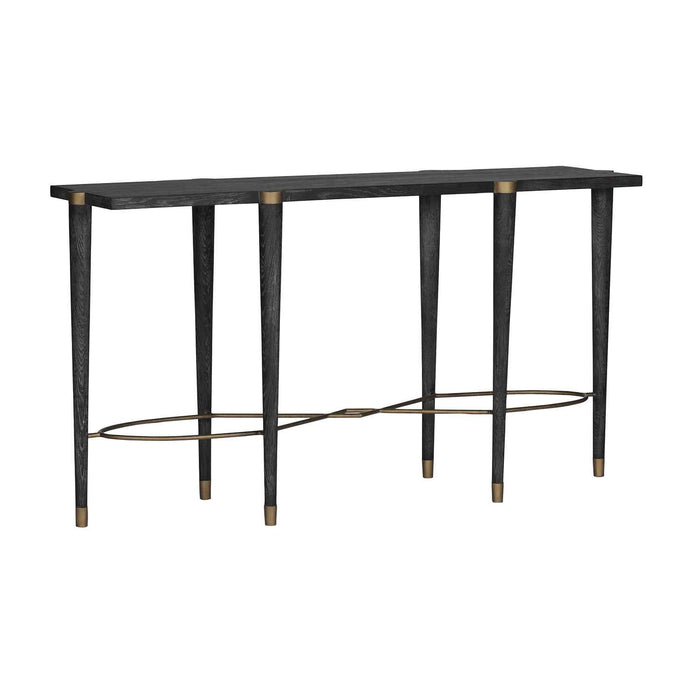 Gabby - SCH-250055 - Console - Fiona - Black Cerused Oak|Antique Brass