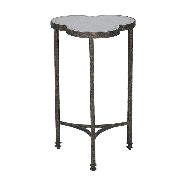 Gabby - SCH-250285 - Side Table - Walter - Heavy Textured Black|Antique Eglomise Mirror