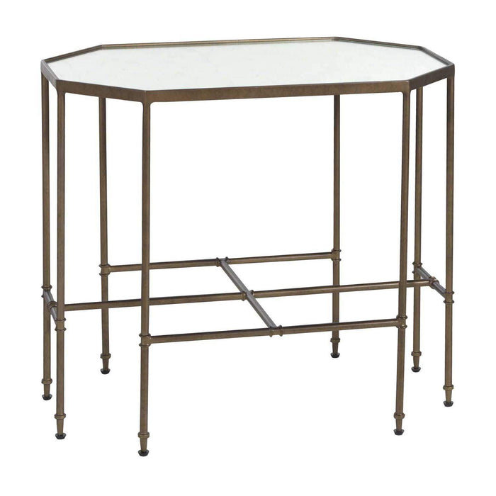 Gabby - SCH-290050 - Side Table - Barnes - Matte Gold|Eglomise Mirror