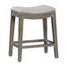 Gabby - SCH-575-S300-F03 - Counter Height Stool - Vivian - Burnished Oak|Sunbrella Linen Dove|Antique Brass Nailheads