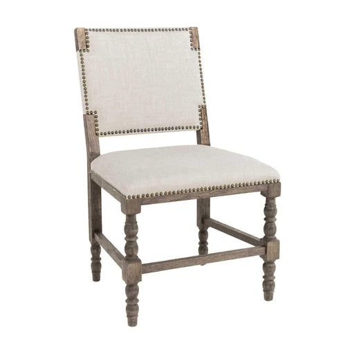 Tyson Dining Chair Burnished Oak|Sunbrella Linen Dove