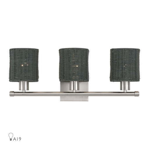 Weavington Three Light Vanity Brushed Nickel