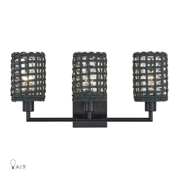 Livex Lighting - 14043-04 - Three Light Vanity - Twinewell - Black
