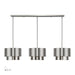 Livex Lighting - 40053-91 - Three Light Linear Chandelier - Zolana - Brushed Nickel