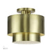 Livex Lighting - 40054-01 - Two Light Semi-Flush Mount - Zolana - Antique Brass