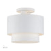 Livex Lighting - 40054-03 - Two Light Semi-Flush Mount - Zolana - White