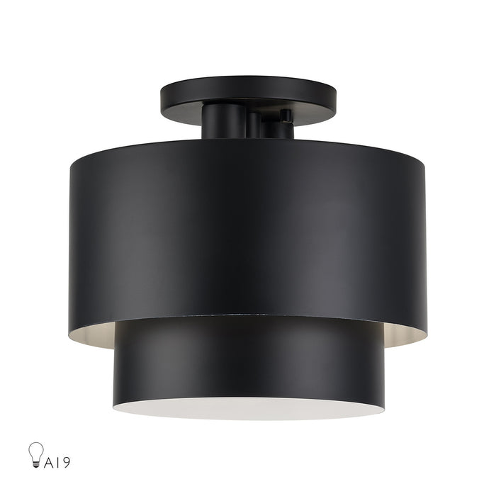 Livex Lighting - 40054-04 - Two Light Semi-Flush Mount - Zolana - Black