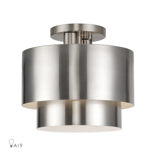 Zolana Two Light Semi-Flush Mount Brushed Nickel