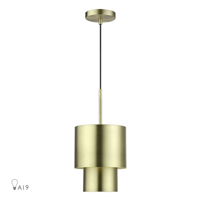 Livex Lighting - 40058-01 - One Light Mini Pendant - Zolana - Antique Brass