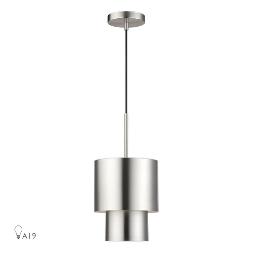 Zolana One Light Mini Pendant Brushed Nickel