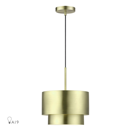 Zolana One Light Pendant Antique Brass