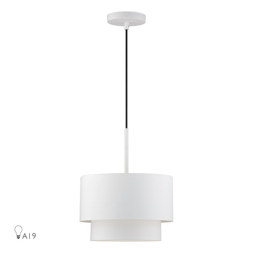 Zolana One Light Pendant White