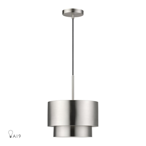 Zolana One Light Pendant Brushed Nickel