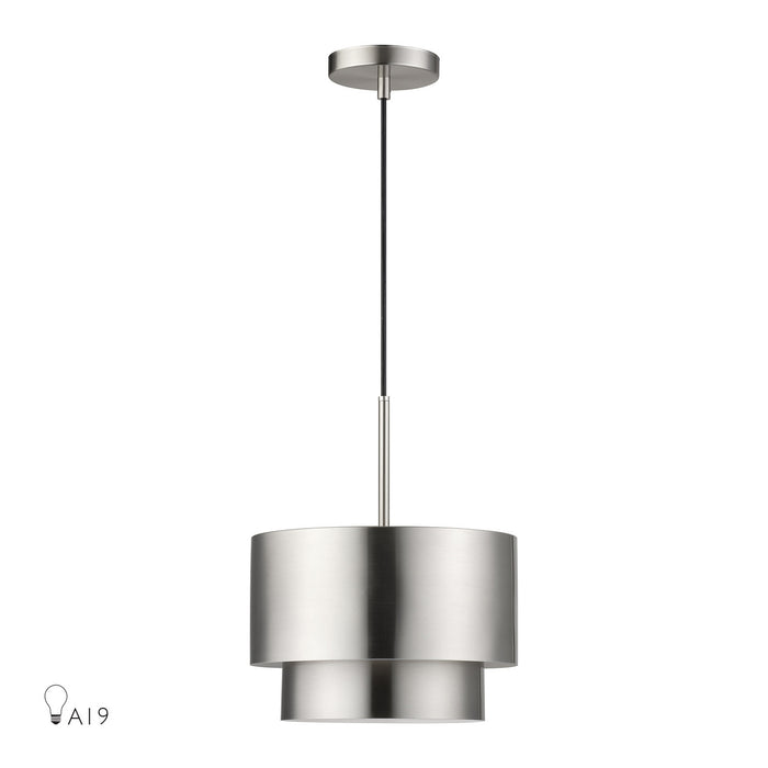 Livex Lighting - 40059-91 - One Light Pendant - Zolana - Brushed Nickel
