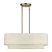 Livex Lighting - 41933-01 - Three Light Linear Chandelier - Manorwood - Antique Brass