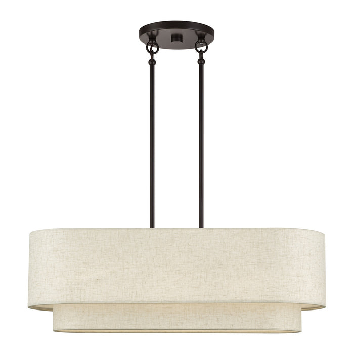 Livex Lighting - 41933-92 - Three Light Linear Chandelier - Manorwood - English Bronze