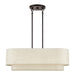 Livex Lighting - 41933-92 - Three Light Linear Chandelier - Manorwood - English Bronze